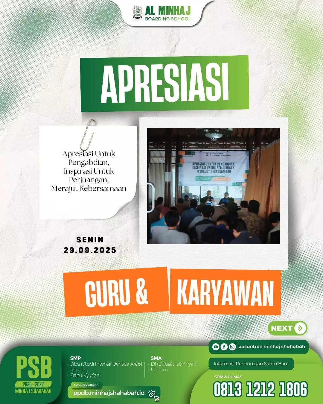 Apresiasi Untuk Pengabdian, Inspirasi Untuk Perjuangan, Merajut Kebersamaan